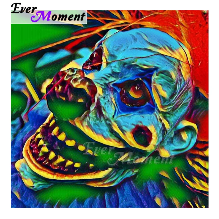 Ever Moment Diamond Painting Colorful Clown Smile Picture Of Rhinestone Embroidery 5D DIY Full Square Drill S2F2423 | Дом и сад