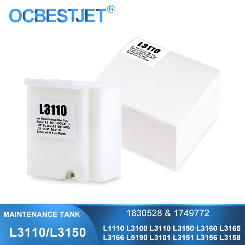 Caja de mantenimiento para depósito de tinta de desecho, almohadilla de  esponja absorbente para Epson L3100, L3110, L3115, L3116, L3150, L3151,  L3160, L3165, novedad de 1830528 y 1749772|Cartuchos de tinta| - AliExpress