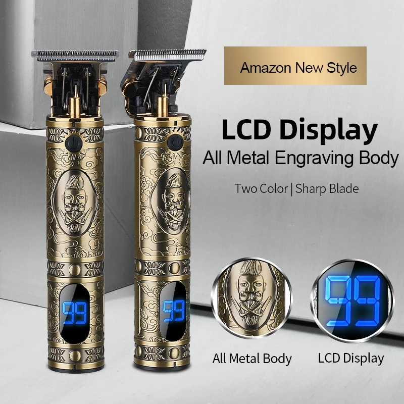 1Pcs Durable USB Rechargeable Hanging Electric Cordless Zero Gapped Trimmer Hair Clipper Razor T-shaped Cutter Head | Красота и