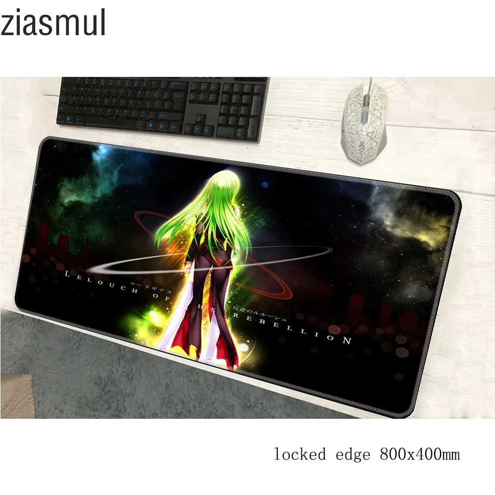 Коврик для мыши Code Geass 800x400x2 мм, коврик для компьютерной мыши с мультипликационным принтом, игровые аксессуары, великолепный коврик для мыши, клавиатура, игры для pc gamer