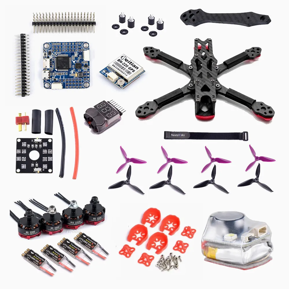 APEX 5inch 225mm Carbon Fiber Frame F4 PRO V3S V3.5 Flight Control BEITIAN BN-220 GPS RS2205 2300KV Littlebee 30A-S BLHeli FPV