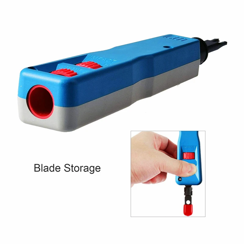 Htoc Perfurador para Baixo Kit de Ferramentas com 110 bk Lâmina Rede Fio Stripper para Rj11 Rj45 Cabo Rede Linha Telefone Computador Utp Crimper Ferramentas de rede - Imagem 4