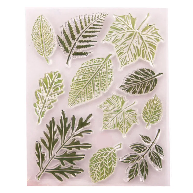 

Hot selling Clear Stamp Green leaf silicone seal flowers Stamp for DIY scrapbooking Photo album card Crafts Decoration Supplies