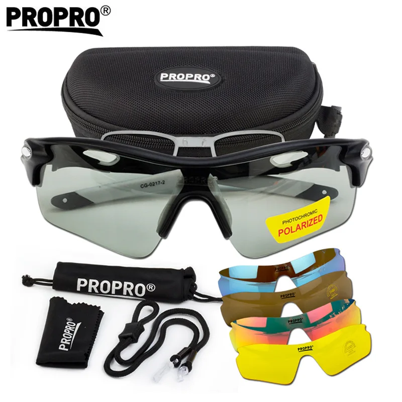 

Propro Glasses for Riding Color Changing Polarized Light Bicycle Goggles Outdoor Sports Glasses Riding Equipment Card Myopia