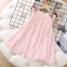 Летние платья принцессы с блестками для девочек-подростков; милое детское платье; 6 шт./партия;