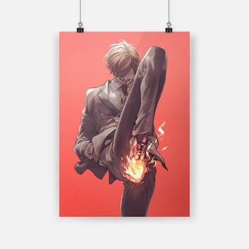 

Black Leg Sanji one piece anime one piece Canvas poster Painting wall Art decor Living room Bedroom Study Home Decoration Prints