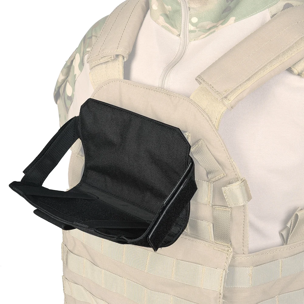 전술 MOLLE 휴대폰 지도 홀더 캐리어 파우치, 조끼 플레이트, 전면 패널 벨트, 점착성 팩, EDC 유틸리티 나일론 사냥 액세서리