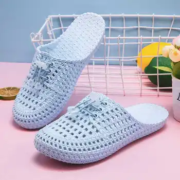 

Shoes Woman Sandals Pink Women Slippers Non-slip Beach Shoes Fashion New 2020 Summer Plus size Flats Ladies Hollow Bathroom Shoe