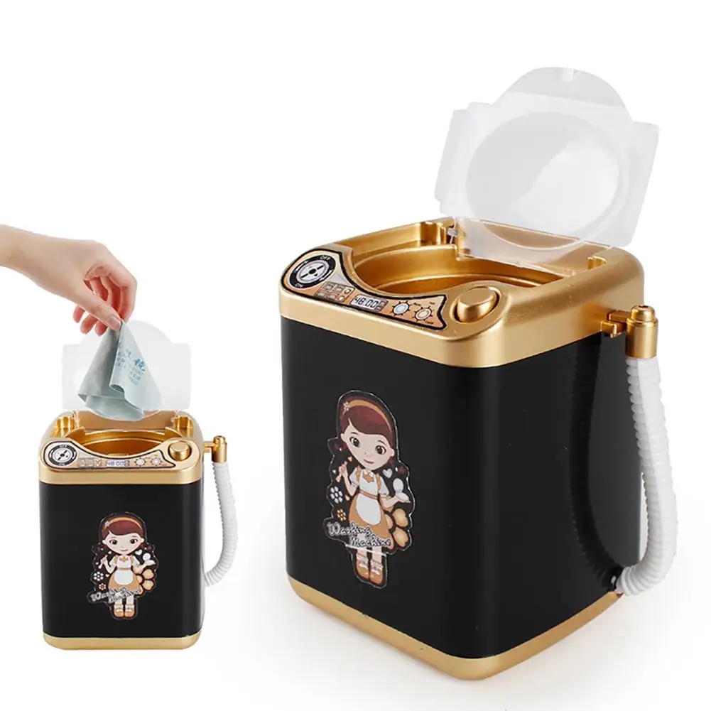  Kids Pretend Play Washing Machine Toy Automatic Cleaning Washing Machine Makeup Brush Cleaner Toys 