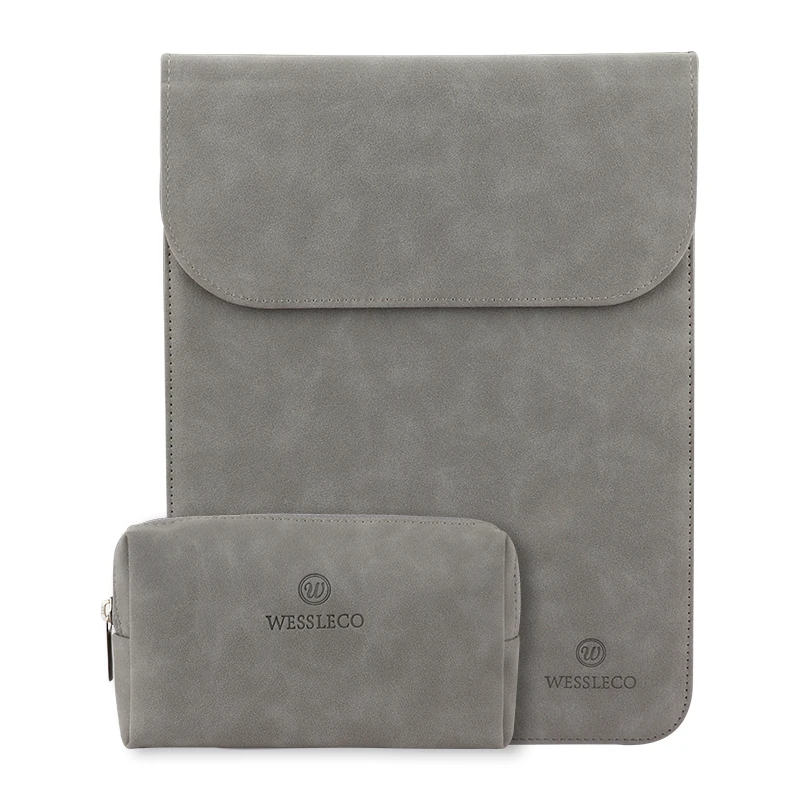 

Wessleco Laptop Sleeve PU Leather Notebook Cover For macbook pro bag macbook pro 13 case For Xiaomi 13.3 laptop bag