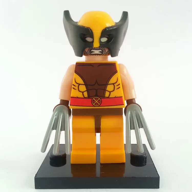 Один горячий Марвел Росомаха фигура X-men Logan Howlett супер герой строительные блоки наборы модели Кирпичи игрушки для детей - Цвет: K