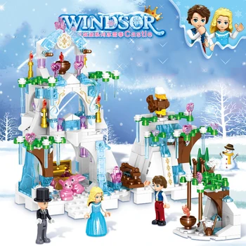 

Ice Princess Castle Building Block Winter Snow House Cartoon Compatible Brick Assembly Toys for Girls Children Christmas Gift