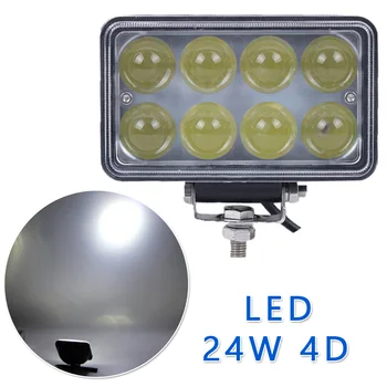 

Work Light Bar Auto Aux Light 24W Waterproof 2000LM 6000K Motorcycle 4D