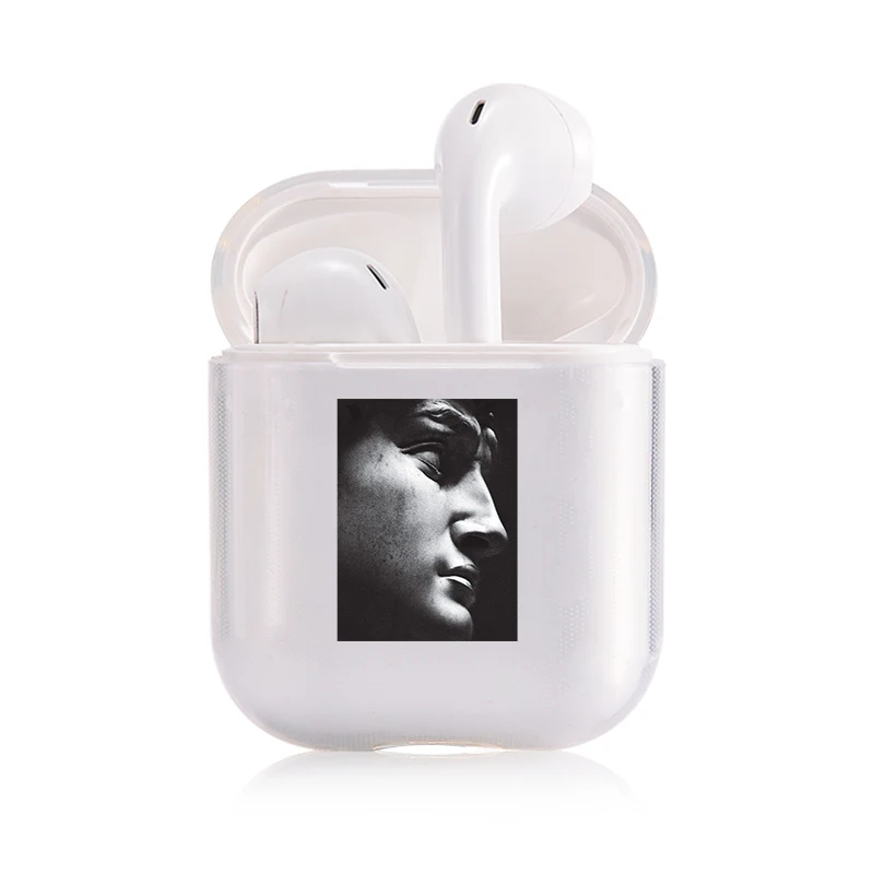 Мягкий милый Чехол Air Pods для Apple Airpods, роскошный Забавный прозрачный чехол с изображением Дэвида Airpods в Bluetooth, аксессуары для наушников - Цвет: I201076