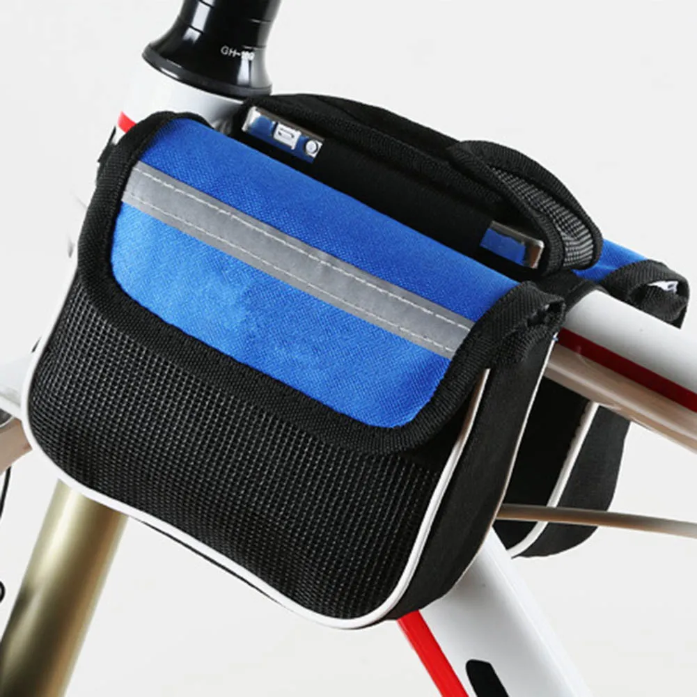 Durable Large Capacity Bike Bicycle Front Basket Waterproof Tube Handlebar Bag Outdoor Accessories THJ99
