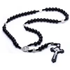 QIGO Religious Wooden Antique Black Cross Rosary Pendant Necklaces Jesus Saint Benedict Beaded Necklace for Men Women Jewelry ► Photo 2/6