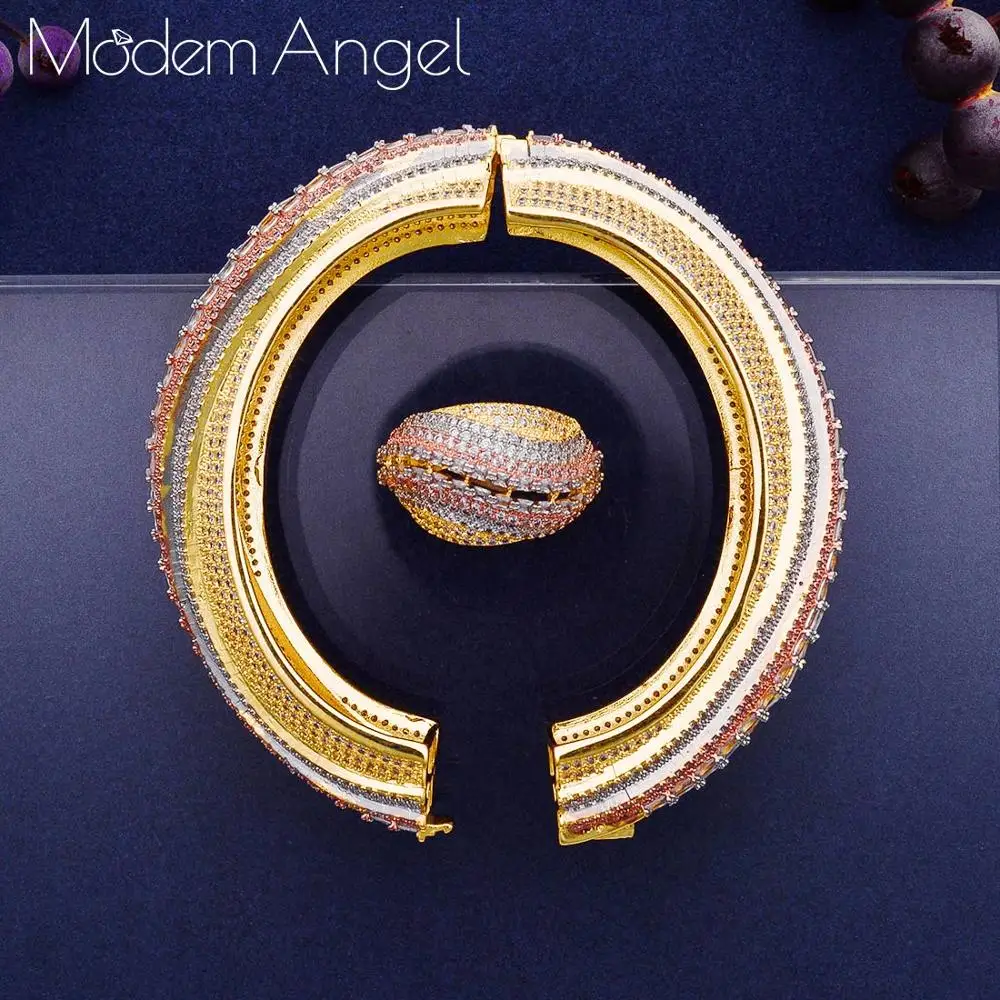 ModemAngel, роскошный Африканский браслет, кольцо, наборы, модные, Дубай, Свадебные Ювелирные наборы для женщин, свадебные brincos para as mulheres