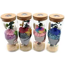 Светодиодный розовый Eternelle DIY первый цветок Роза в стеклянном куполе навсегда роза красная роза Сохраненная Роза Belle Rose специальный романтический подарок