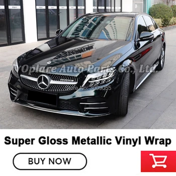 

high end wrapping film dark Emerald Glossy Metallic Vinyl Film car skin Car Wrap With Air Bubble Free same Original paint color