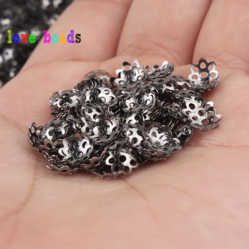 Wholesale 500PCS Gold /Silver Plated Flower Bead Caps Jewelry Findings 6mm DIY 