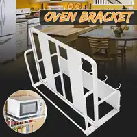2 Tier Space Aluminum Microwave Oven Bracket Wall Mounted Kitchen Rack Light Grate kitchen Shelf Microwave Oven Rack Storage 2 Tier Space Aluminum Microwave Oven Bracket Wall Mounted Kitchen Rack Light Grate kitchen Shelf Microwave Oven Rack Storage