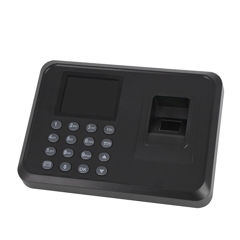 

Fingerprint Attendance Machine LCD Display USB Fingerprint Attendance System Time Clock Employee Checking-In Recorder(US Plug)
