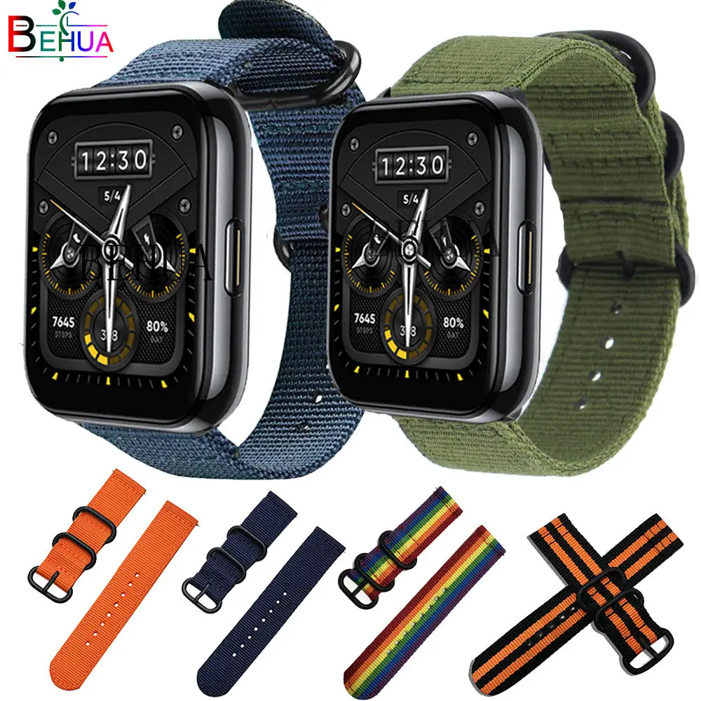 Cinturino In Nylon Per Realme Watch 2 Pro Smart Cinturino Sportivo Bracciale Sportivo Per Realme Watch S / Pro / Ticwatch Pro 3 Wristband