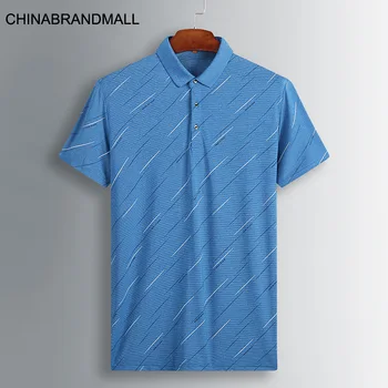 

Men Plus Fat Plus Size Short Sleeve Young Men Fat Man Leisure Lapel Stripes Short Sleeve T Shirt