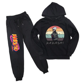 

Children's Sets Autumn Winter Baby Boys Girls Clothes Anime Naruto Print Sweatshirt +Pant Clothes Set Toddler Girl Outfit Suit