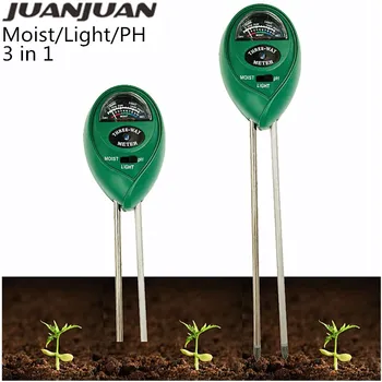 

3 in 1 soil PH meter Moist Tester Moisture Light sensor Monitor humidity Detector Analyser Acidity Flowers plants Garden 15%