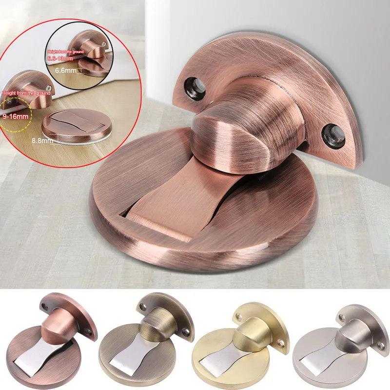 

Magnetic Door Stops Stainless Steel Door Stopper Mount Hidden Holders Catch with Hardware Screws Doorstop Furniture Newest