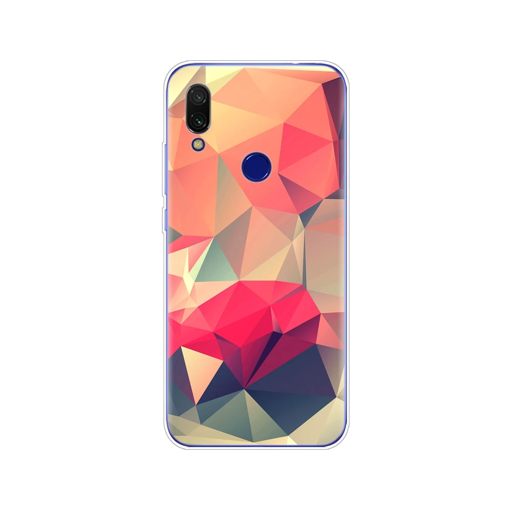34776 Для Xiomi Redmi 7 Чехол раскладной; Мягкий ТПУ силиконовый чехол для телефона для Xiaomi Redmi 7 6,26 дюймов snapdragon 632 модель бампер черный - Цвет: 34776