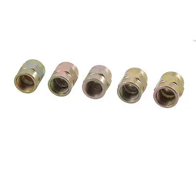 

5 Pcs Hydraulic 3/8" x 3/8" NPT Female Thread Flat End Pipe Fittings Couplers