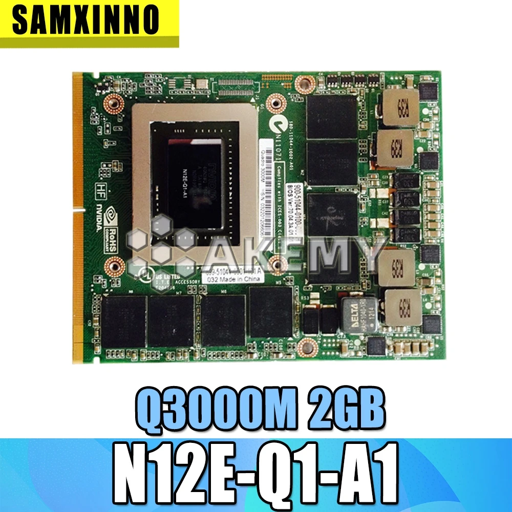 Оригинальная видеокарта Quadro 3000M Q3000M VGA 2 ГБ для Dell Precision M6600 M6700 M6800 HP 8760W 8770W 8740W N12E-Q1-A1