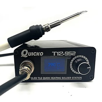 

T12 Electronic Soldering Iron Station Stand Digital Heating Welding Iron STC T12 OLED T12-952 QUICKO AC 100V-240V Soldering Tool