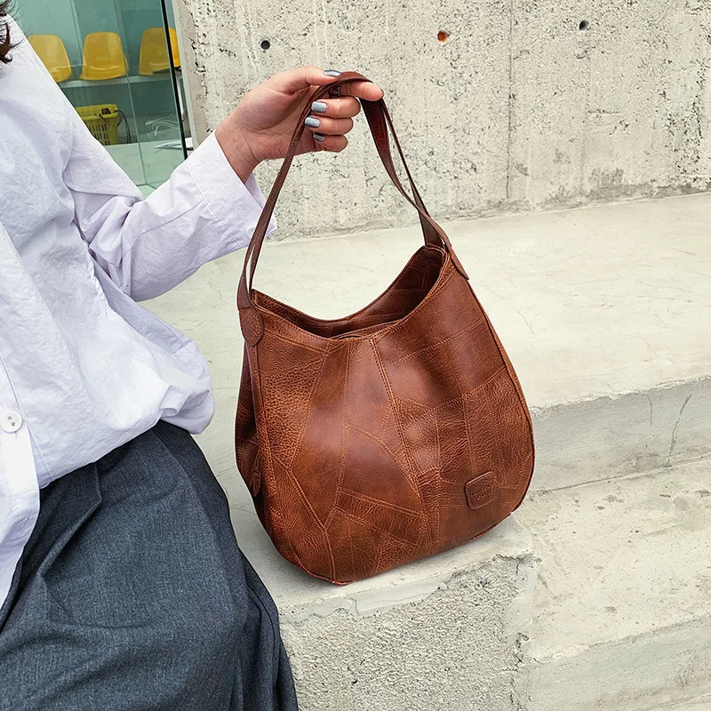 DCRYWRX Handbag Fashion Single Shoulder Diagonal Bag PU Leather Vintage Hobo Handbags Shoulder Bags Large Capacity Personality Handbag DCRYWRX Handbag Fashion Single Shoulder Diagonal Bag PU Leather Vintage Hobo Handbags Shoulder Bags Large Capacity Personality Handbag