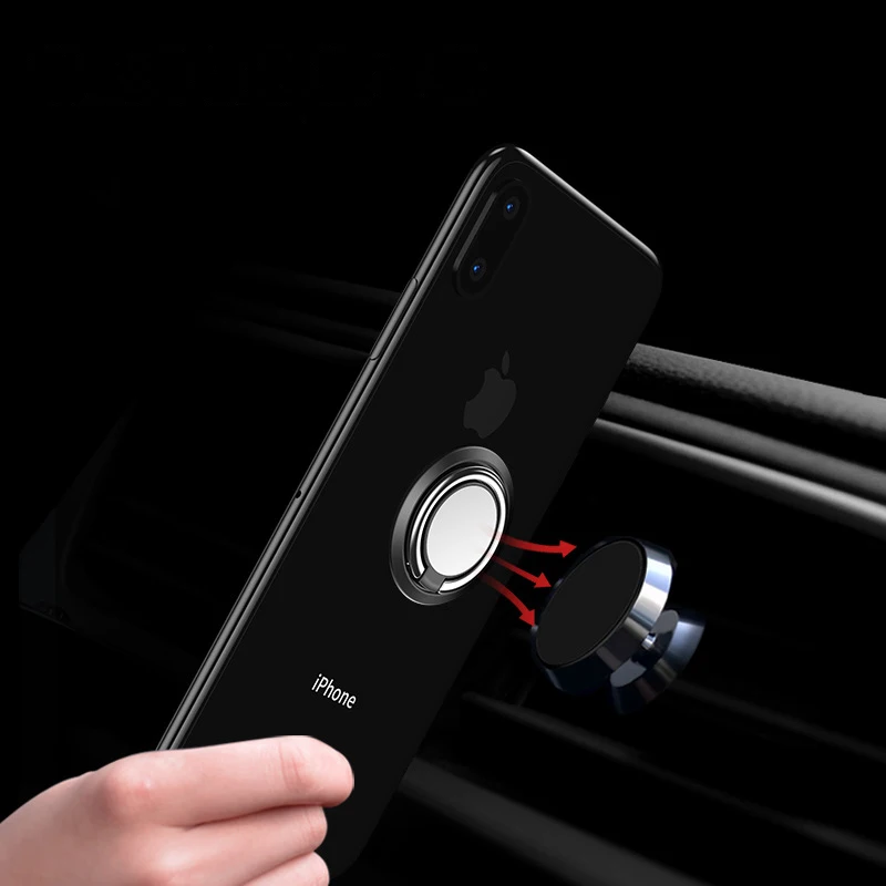 Металлический магнит палец кольцо держатель мобильного телефона универсальный тонкий вращающийся телефон Подставка для samsung iPhone xiaomi магнитный автомобильный держатель