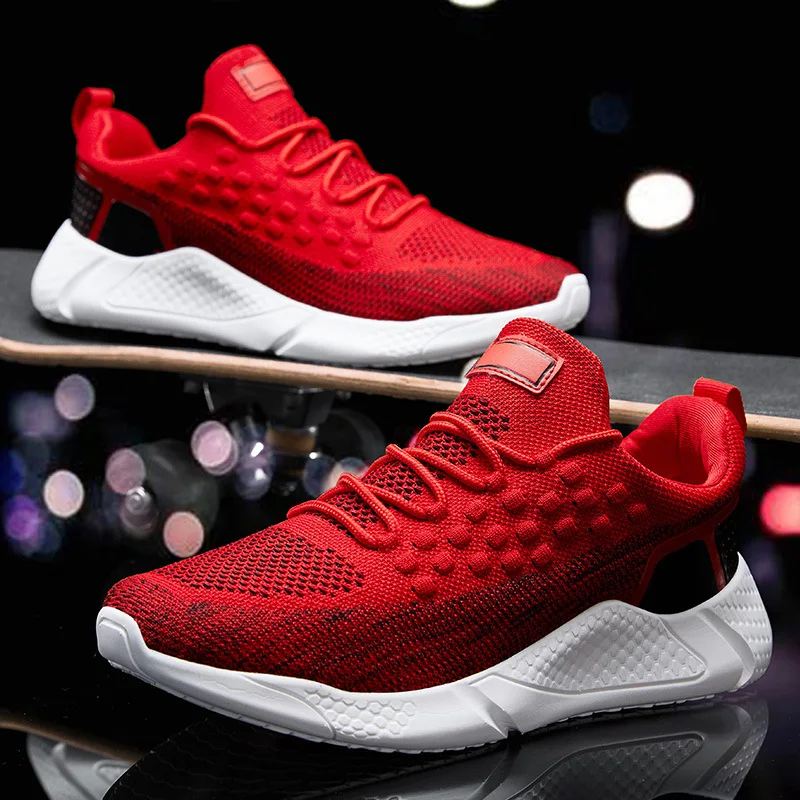

New Style 2019 Spring And Autumn New Style Men's Extra Large Athletic Shoes Running Shoes Breathable Versatile Mesh Shoes Trendy