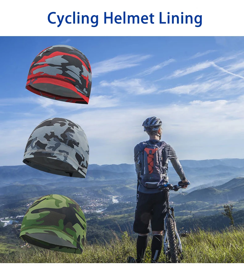 Outdoor Beanie Cycling Men Cap Bicycle Lining Quick Drying Helmet Inner Hat Sun Block Summer Fishing Breathable Sports Lady Cap black skully hat