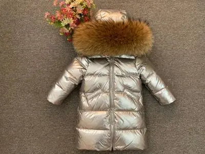 Детская куртка на 90% белом утином пуху утепленная длинная одежда для малышей пальто с капюшоном для мальчиков и девочек, Детский Теплый Зимний комбинезон, куртки для маленьких мальчиков, Coa - Цвет: 9