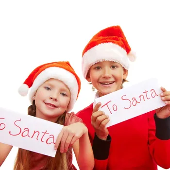 

2/4 PCS Short Plush Christmas Red Riding Hood Santa Novelty Christmas Hat шапка женская Sombrero de navidad Chapeau de noel