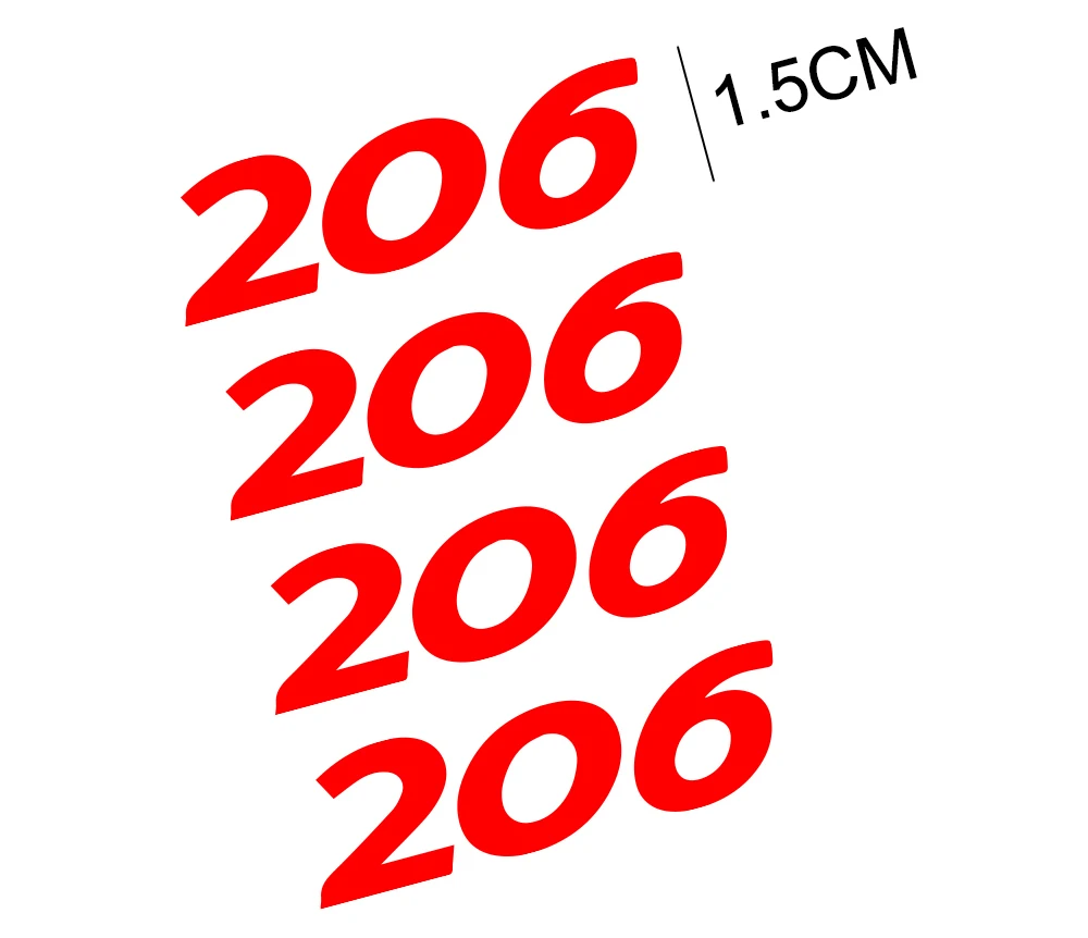 4PCS Car Window Wiper Graphical Vinyl Stickers Auto Captivation Waterproof Decoration Decals For Peugeot 206 Sport Accessories (8)