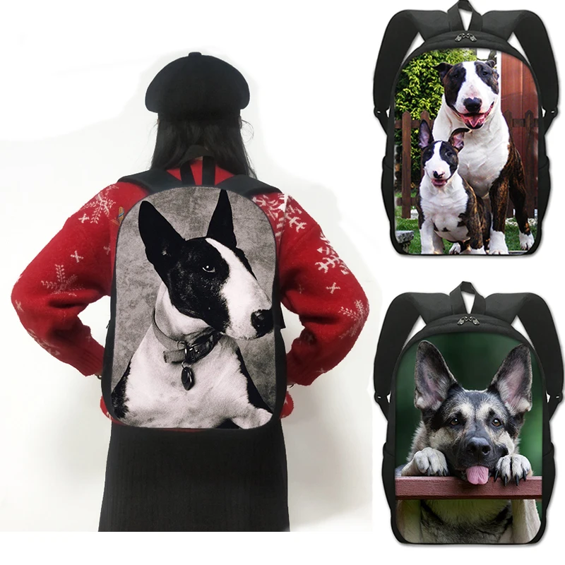 

Cute Dog German Shepherd Print Backpack Boys Girls Like School Bags Labrador Retriever Single-layer School Bag Backpack