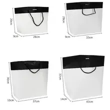 Бумажные подарочные пакеты с ручками, изготовленные на заказ, 100 шт. для розничной продажи, Подарочная обувь для одежды, сделай сам, белая бумажная доска, сумка SN2968