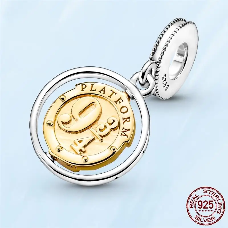 HOT SALE 925 Sterling Silver Moments Small Bag Charm Holder Key Ring Suitable Fit Original Pandora Charms Beads Jewelry Making