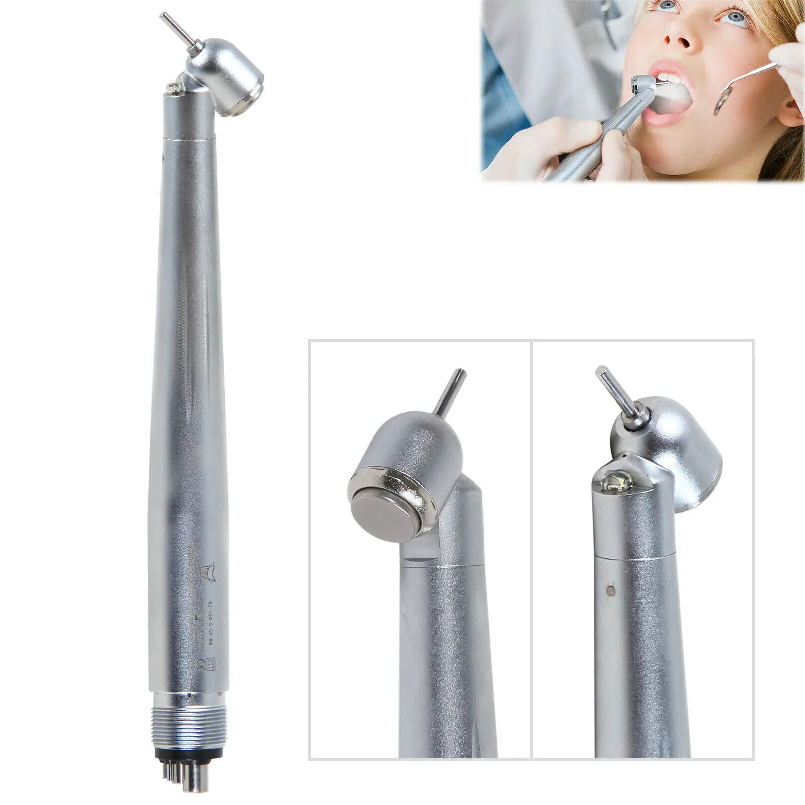 

NSK PANA MAX Type Dental LED 45 Degree Surgical High Speed Handpiece Single Water Spray Push Button Turbine 4 Holes Fit Kavo