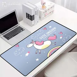 Configuração acessórios do gamer bonito dos desenhos animados unicórnio grande gaming laptops mesa de computador esteiras mause almofada gamer tapete mouse e teclados