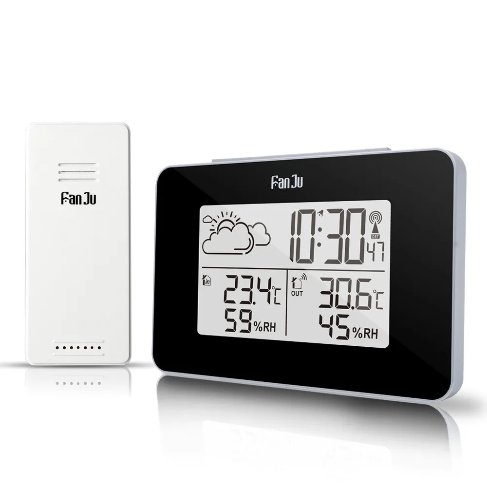 Digital Alarm Clock Weather Station Wireless Sensor Hygrometer Thermometer Electronic LCD Time Desktop Table Clocks New | Инструменты