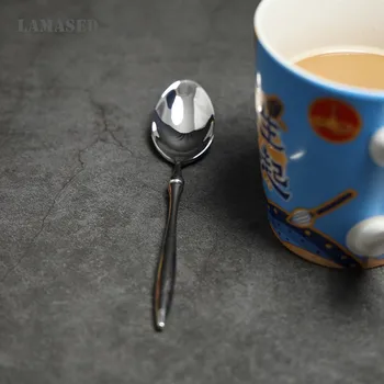 

Coffee Spoon 304 stainless steel Spoon Retro Long Handle Stirring Spoon Tableware