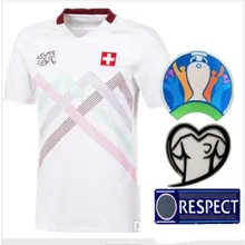 Швейцарские футболки для футбола, белые 19 20, швейцарские футбольные футболки Akanji Zakaria Rodriguez Elvedi